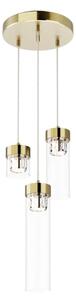 Zuma Line P0389-03D-0FD2 - Lampadario a sospensione con filo GEM 3xG9/28W/230V ottone