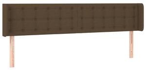 Testiera ad Orecchio Marrone Scuro 183x16x78/88 cm in Tessuto