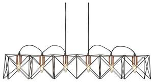 Anthea 6lt pendant - metallo nero e rame