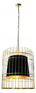 Lampadario a sospensione con catena LONGIS 2xE27/60W/230V diametro 60 cm oro/nero
