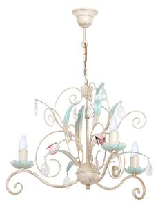 Euluna Lampadario Florina con decoro floreale, 3 luci