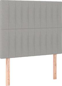 Testiera Grigio Chiaro 90x5x118/128 cm Tessuto