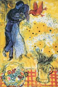 Posters, Stampe Chagall - Lovers Flowers