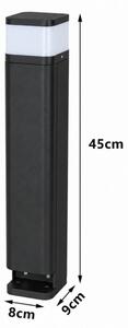 BRILAGI - Lampada da esterno con 2 prese SCHUKO PILLAR 1xG9/11W/230V IP44 nera