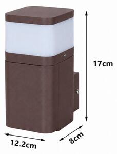 BRILAGI - Lampada da parete per esterni con presa SCHUKO PILLAR 1xG9/11W/230V IP44 marrone