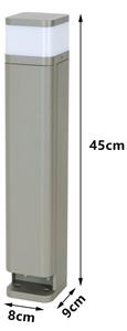BRILAGI - Lampada da esterno con 2 prese SCHUKO PILLAR 1xG9/11W/230V IP44 grigia