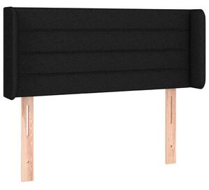 Testiera ad Orecchio Nera 93x16x78/88 cm in Tessuto