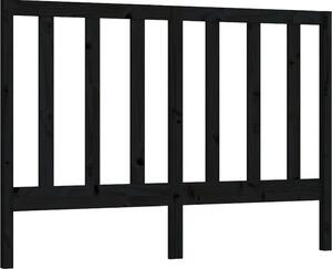 Testiera per Letto Nera 156x4x100 cm in Legno Massello di Pino