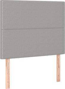 Testiera Grigio Chiaro 90x5x118/128 cm Tessuto