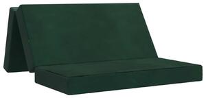 Divano Letto Pieghevole 120 x 67 x 45 cm Verde Scuro