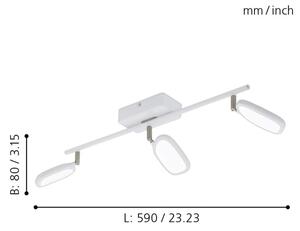 Eglo 97693 - Luce Spot a LED RGB PALOMBARE-C 3xLED/5W/230V