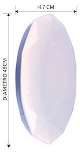 Plafoniera moderno Sendy LED CCT dimmerabile , in policarbonato, bianco D. 50.5 cm