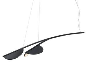 FLOS Almendra Organic sospesa 2 luci lunga nero