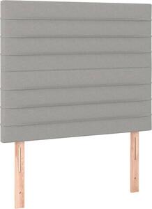 Testiera Grigio Chiaro 90x5x118/128 cm Tessuto