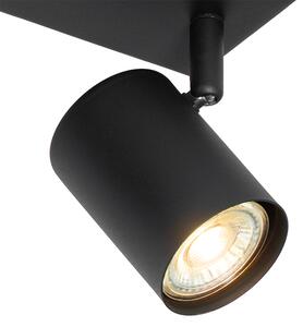 Plafoniera moderna nera 3 luci orientabile rettangolare - JEANA
