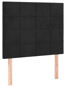 Testiera Nera 100x5x118/128 cm Velluto