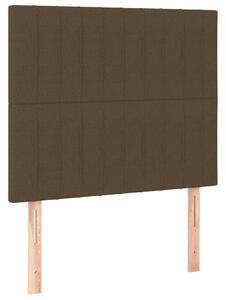 Testiera Marrone Scuro 90x5x118/128 cm Tessuto