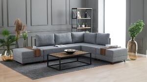 Divano Letto Angolare Eleganza - Fly Corner Sofa Bed Right- Grey