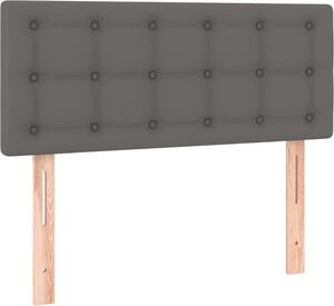 Testiera Grigia 80x5x78/88 cm in Pelle finta