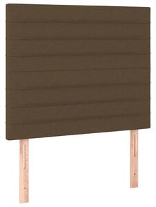 Testiera Marrone Scuro 100x5x118/128 cm Tessuto