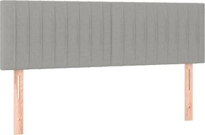 Testiera Grigio Chiaro 144x5x78/88 cm in Tessuto