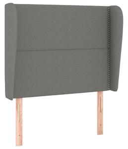 Testiera ad Orecchio GrigioScuro 103 x 23 x 118/128cm inTessuto