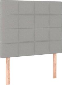 Testiera Grigio Chiaro 90x5x118/128 cm Tessuto