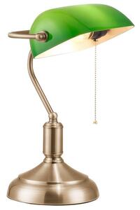 Brilagi - Lampada da tavolo BANK OFFICE 1xE27/60W/230V ottone/verde