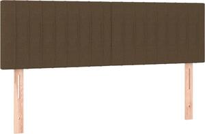 Testiera Marrone Scuro 144x5x78/88 cm in Tessuto