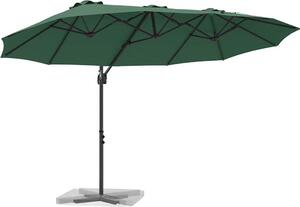 Ombrellone Verde 372 x 198 x 243 cm Poliestere e Alluminio