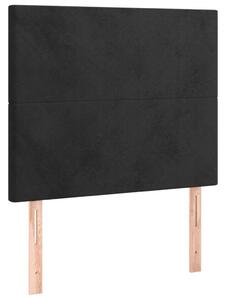 Testiera Nera 100x5x118/128 cm Velluto
