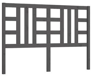 Testiera per Letto Grigia 146x4x100 cm Legno Massello di Pino