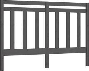 Testiera per Letto Grigia 141x4x100cm in Legno Massello di Pino