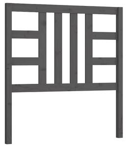 Testiera per Letto Grigia 106x4x100 cm Legno Massello di Pino