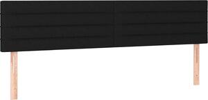 Testiera Nera 200x5x78/88 cm in Tessuto