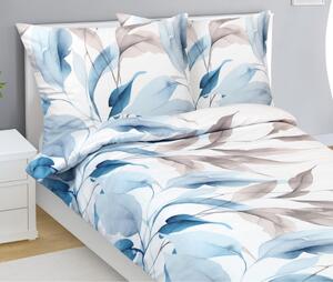 Set di lenzuola in raso di cotone - 140x200 cm, 70x90 - colore marrone, blu, bianco