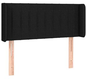 Testiera ad Orecchio Nera 93x16x78/88 cm in Tessuto