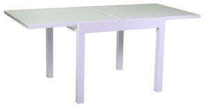 Tavolo alluminio boise bianco opaco allungabile cm90/180x90h75