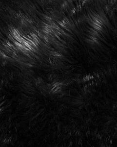 Tappeto in Tappeto finta pelle di montone Nero 53 x 88 cm alto pelo rustico Beliani