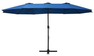 Ombrellone da Esterni Palo in Alluminio 460x270cm Blu