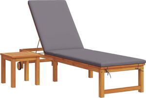 Lettino da sole 2 pcs Marrone Legno di Acacia Massello