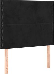 Testiera Nera 100x5x118/128 cm Velluto