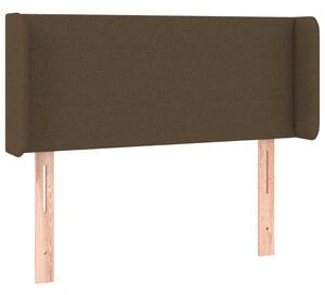 Testiera ad Orecchio Marrone Scuro 83x16x78/88 cm in Tessuto
