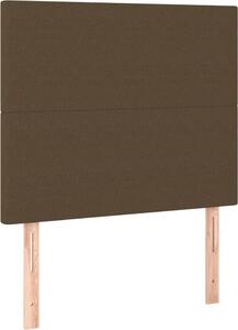 Testiera Marrone Scuro 100x5x118/128 cm Tessuto