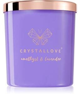 Crystallove Crystalized Scented Candle Amethyst & Lavender candela profumata 220 g