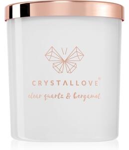 Crystallove Crystalized Scented Candle Clear Quartz & Bergamot candela profumata 220 g