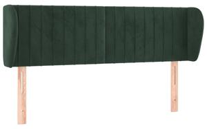 Testiera ad Orecchio Verde Scuro 147x23x78/88 cm in Velluto