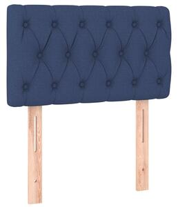 Testiera Blu 80 x 7 x 78/88cm in Tessuto