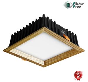 APLED - Lampada LED SQUARE WOODLINE LED/12W/230V 3000K 17x17 cm cenere legno solido