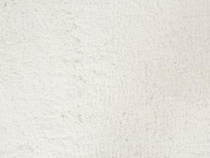 Tappeto shaggy in misto cotone e poliestere bianco 140 x 200 cm soffice pelo denso Beliani